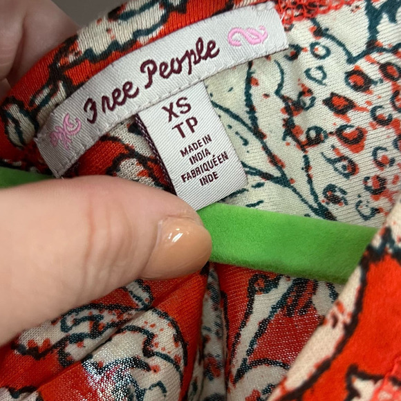 NWT Free People Say the Word Rouched Cropped Top Size XS Colorful Lightweight - Picture 4 of 9